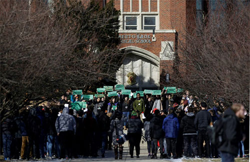 Movilización estudiantil contra las armas en las escuelas en Estados Unidos